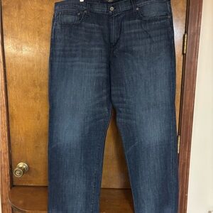 Lucky Brand Men's Dark Blue Relaxed Jeans 42x34